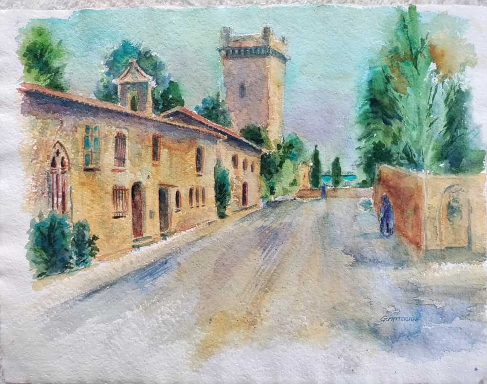 La Napoule, France, painting by Geneva Patterson